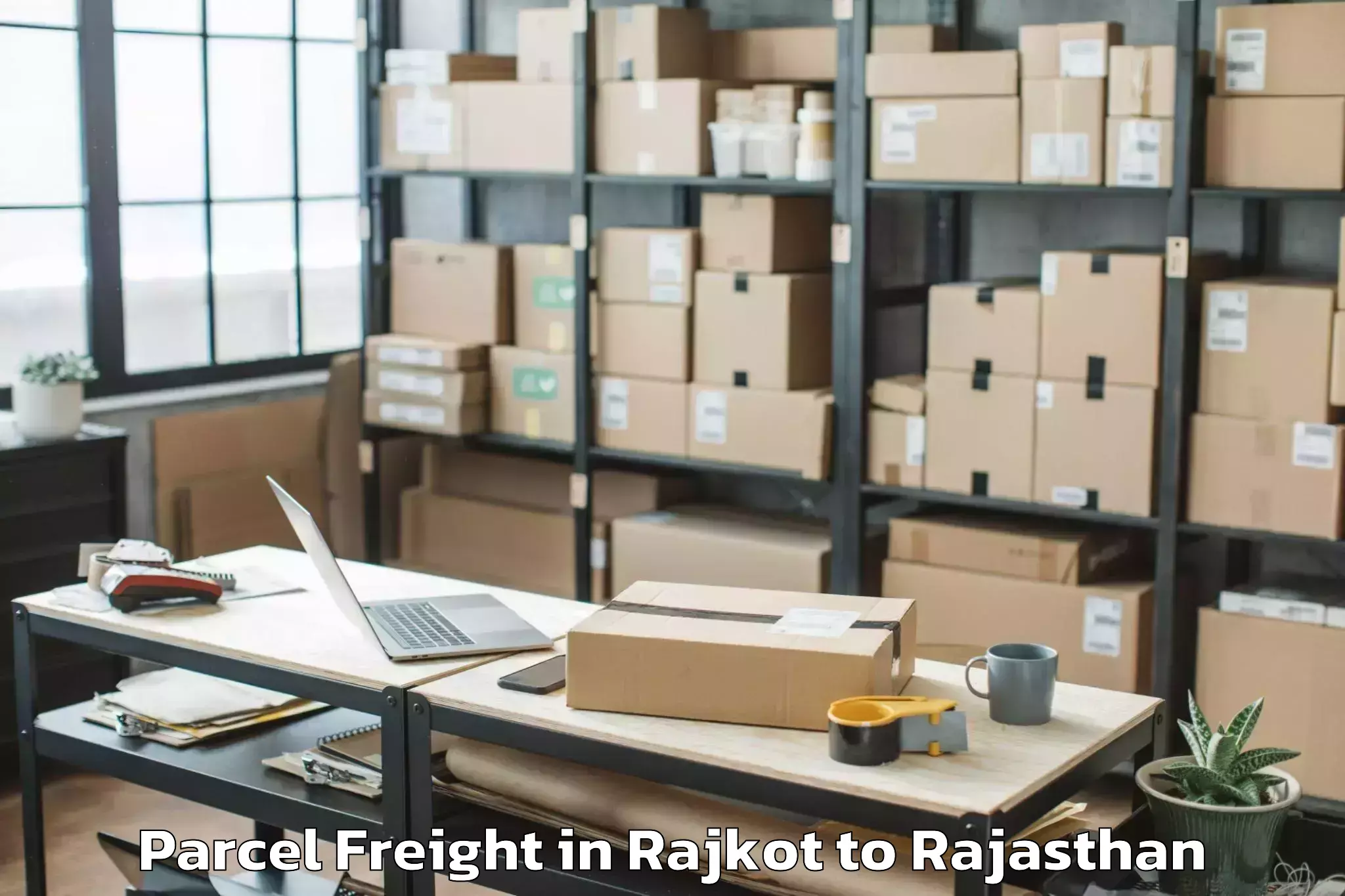 Affordable Rajkot to The Iis University Jaipur Parcel Freight